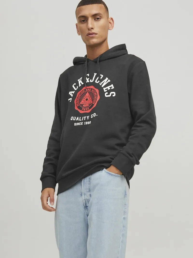 Jack & Jones Pullover & Sweatshirts*JJELOGO SWEAT HOOD 2 COL 22/23 NOOS Black