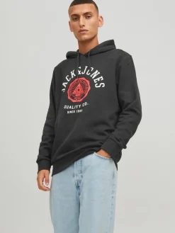 Jack & Jones Pullover & Sweatshirts*JJELOGO SWEAT HOOD 2 COL 22/23 NOOS Black