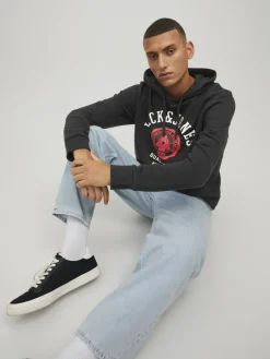 Jack & Jones Pullover & Sweatshirts*JJELOGO SWEAT HOOD 2 COL 22/23 NOOS Black