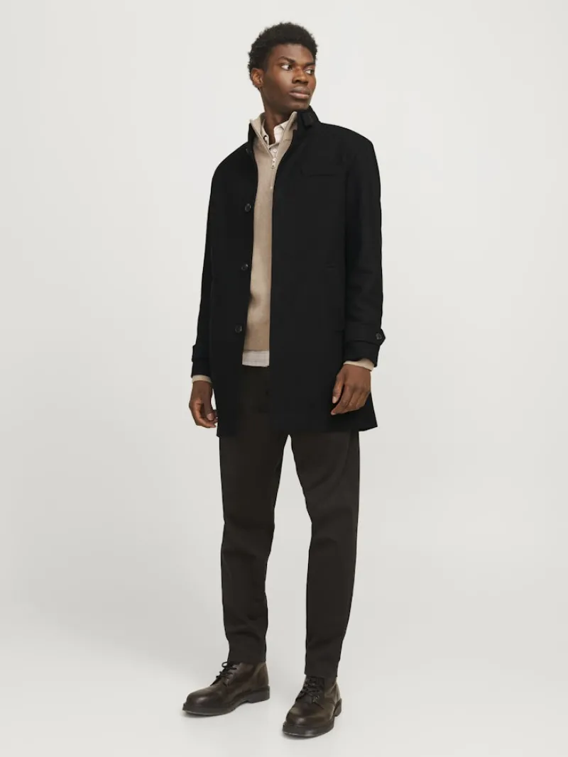 Jack & Jones Jacken*JJEMELTON WOOL BLEND COAT SN Black