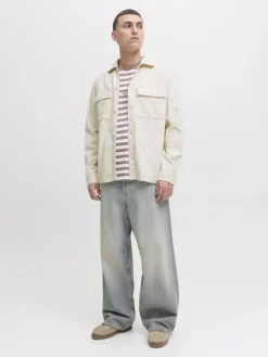 Jack & Jones Hemden*JJEPERFECT CORDUROY OVERSHIRT LS SN antique white