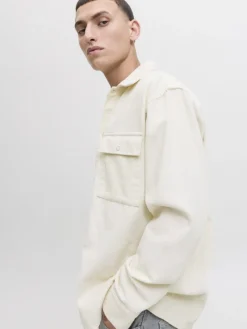 Jack & Jones Hemden*JJEPERFECT CORDUROY OVERSHIRT LS SN antique white