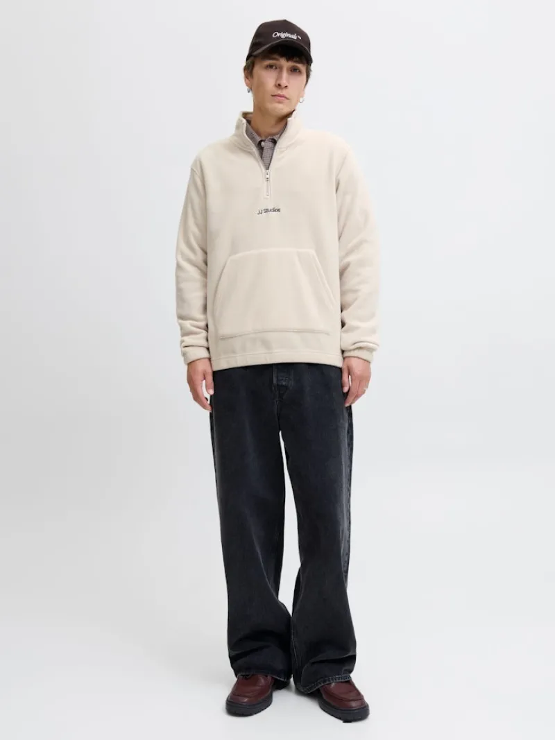 Jack & Jones Pullover & Sweatshirts*JJESOHO HALF ZIP FLEECE SN moonbeam