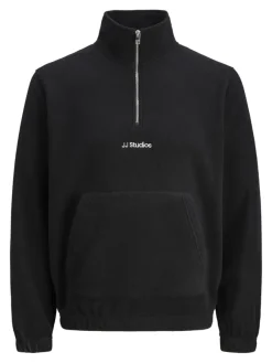 Jack & Jones Pullover & Sweatshirts*JJESOHO HALF ZIP FLEECE SN Black