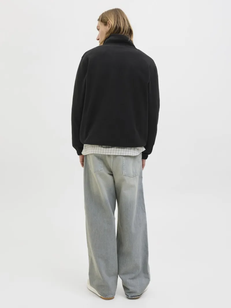 Jack & Jones Pullover & Sweatshirts*JJESOHO HALF ZIP FLEECE SN Black