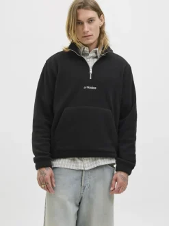Jack & Jones Pullover & Sweatshirts*JJESOHO HALF ZIP FLEECE SN Black