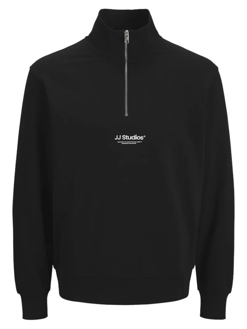 Jack & Jones Pullover & Sweatshirts*JJESOHO SWEAT QUARTER ZIP HN NOOS Black
