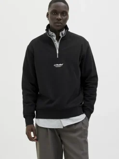 Jack & Jones Pullover & Sweatshirts*JJESOHO SWEAT QUARTER ZIP HN NOOS Black