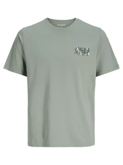 Jack & Jones Shirts*JJGEPLAS TEE SS CREW NECK LN iceberg green