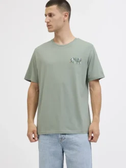 Jack & Jones Shirts*JJGEPLAS TEE SS CREW NECK LN iceberg green