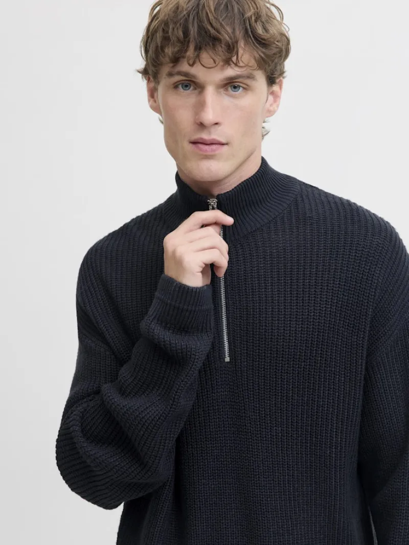 Jack & Jones Pullover & Sweatshirts*JJKAITO KNIT HALF ZIP BF Sky Captain