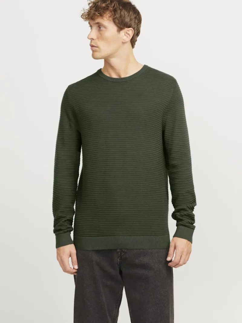 Jack & Jones Pullover & Sweatshirts*JJOTTO KNIT CREW NECK LN kombu green