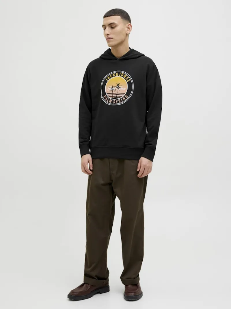 Jack & Jones Pullover & Sweatshirts*JJPALM SWEAT HOOD Black