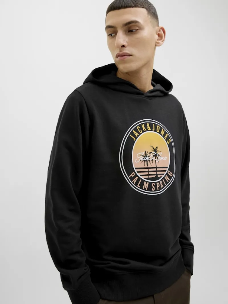Jack & Jones Pullover & Sweatshirts*JJPALM SWEAT HOOD Black