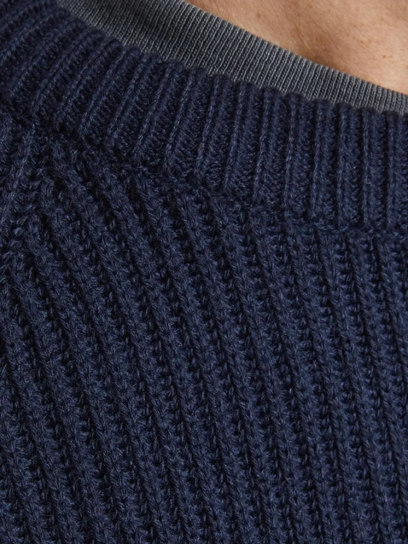 Jack & Jones Pullover & Sweatshirts*JJPANNEL KNIT CREW NECK PRE navy blazer1
