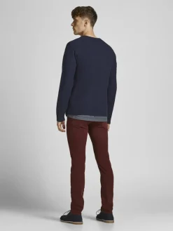 Jack & Jones Pullover & Sweatshirts*JJPANNEL KNIT CREW NECK PRE navy blazer1