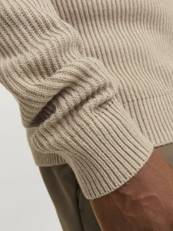Jack & Jones Pullover & Sweatshirts*JJPANNEL KNIT HALF ZIP AW24 Crockery