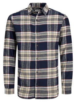 Jack & Jones Hemden*JJPLAIN FALL CHECK SHIRT LS Navy Blazer