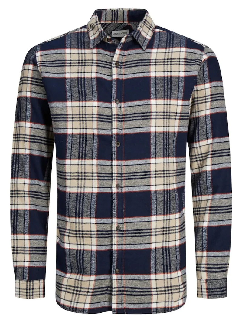 Jack & Jones Hemden*JJPLAIN FALL CHECK SHIRT LS Navy Blazer