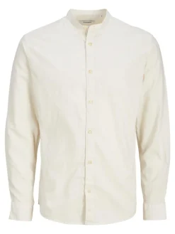 Jack & Jones Hemden*JJSLUB BAND SHIRT LS Cloud Dancer