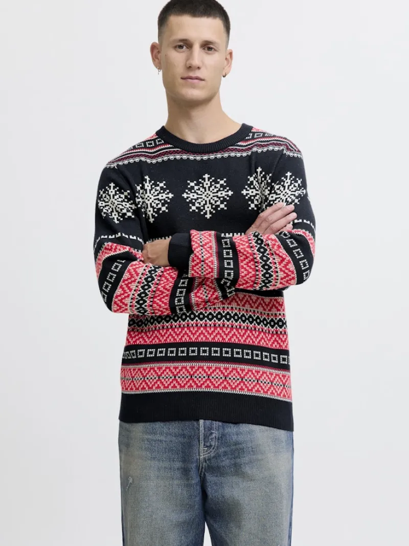 Jack & Jones Pullover & Sweatshirts*JJXMAS NOEL KNIT CREW NECK Sky Captain