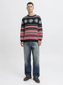Jack & Jones Pullover & Sweatshirts*JJXMAS NOEL KNIT CREW NECK Sky Captain