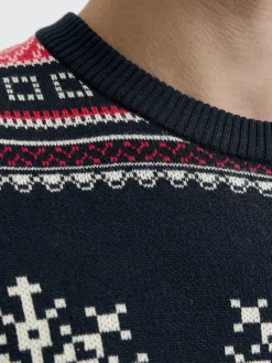 Jack & Jones Pullover & Sweatshirts*JJXMAS NOEL KNIT CREW NECK Sky Captain