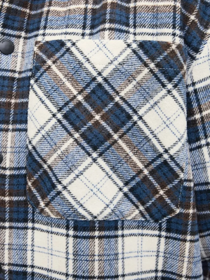 Jack & Jones Hemden*JJZAC TEDDY OVERSHIRT LS Cloud Dancer