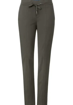 Street One Hosen*Joggpants Hose Loose Fit greyish olive