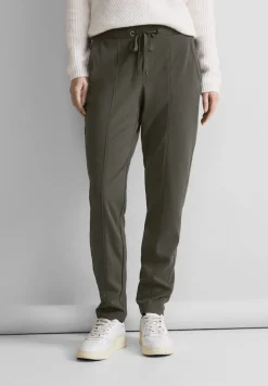 Street One Hosen*Joggpants Hose Loose Fit greyish olive