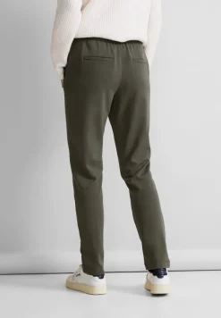 Street One Hosen*Joggpants Hose Loose Fit greyish olive