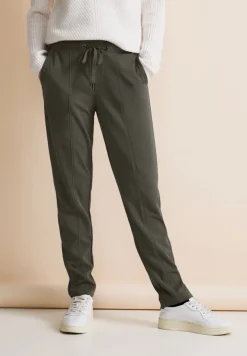 Street One Hosen*Joggpants Hose Loose Fit greyish olive