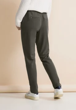 Street One Hosen*Joggpants Hose Loose Fit greyish olive