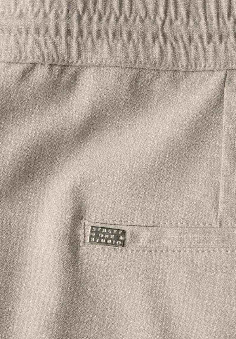 STREET ONE STUDIO Hosen*Joggpants im Melange-Look sheer beige mel.