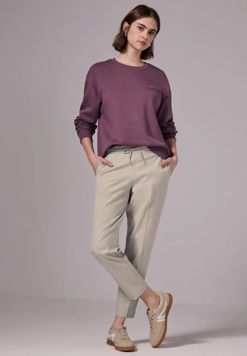 STREET ONE STUDIO Hosen*Joggpants im Melange-Look sheer beige mel.