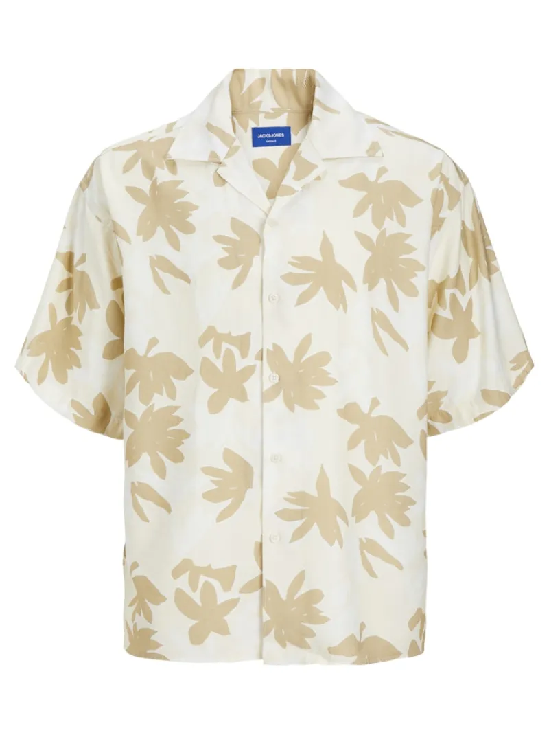 Jack & Jones Hemden*JOREASTER MARSHALL AOP SHIRT SS Buttercream