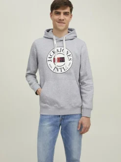 Jack & Jones Pullover & Sweatshirts*JORINTERNATIONAL SWEAT HOOD LN Light Grey Melange