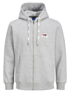 Jack & Jones Pullover & Sweatshirts*JORINTERNATIONAL ZIP SWEAT HOOD LN Light Grey Melange