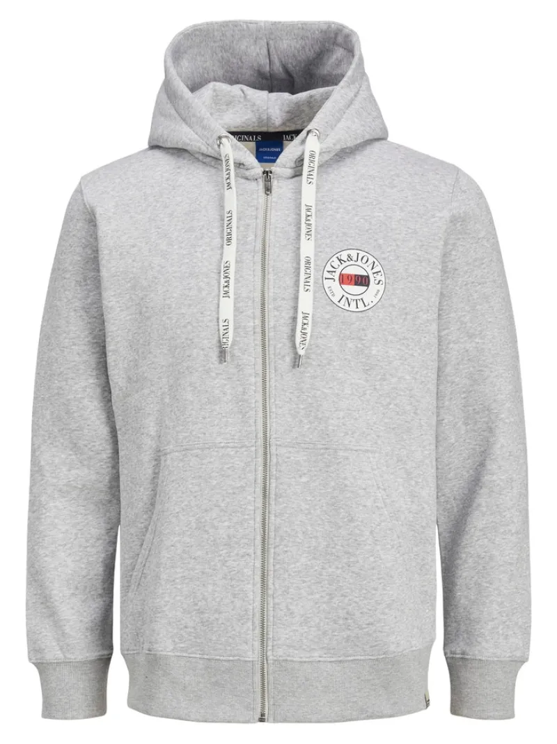 Jack & Jones Pullover & Sweatshirts*JORINTERNATIONAL ZIP SWEAT HOOD LN Light Grey Melange
