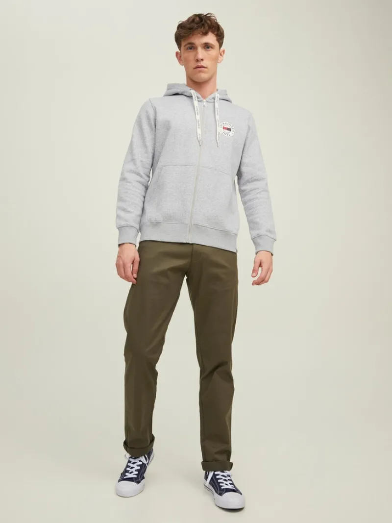 Jack & Jones Pullover & Sweatshirts*JORINTERNATIONAL ZIP SWEAT HOOD LN Light Grey Melange