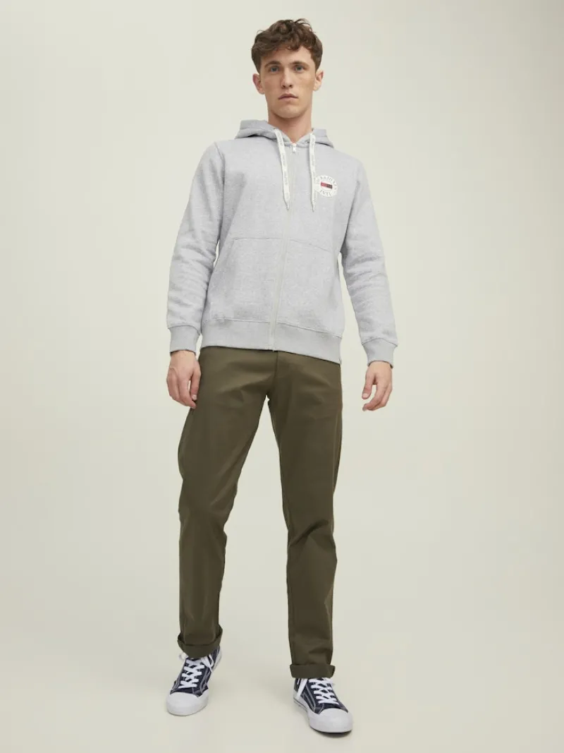 Jack & Jones Pullover & Sweatshirts*JORINTERNATIONAL ZIP SWEAT HOOD LN Light Grey Melange