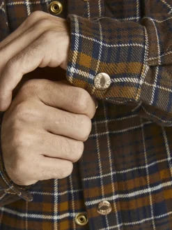 Jack & Jones Hemden*JORJAMES QUILTED OVERSHIRT LS LN Desert Palm