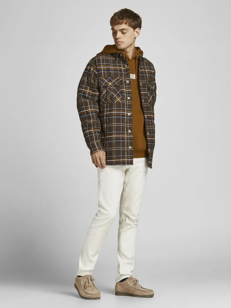 Jack & Jones Hemden*JORJAMES QUILTED OVERSHIRT LS LN Desert Palm