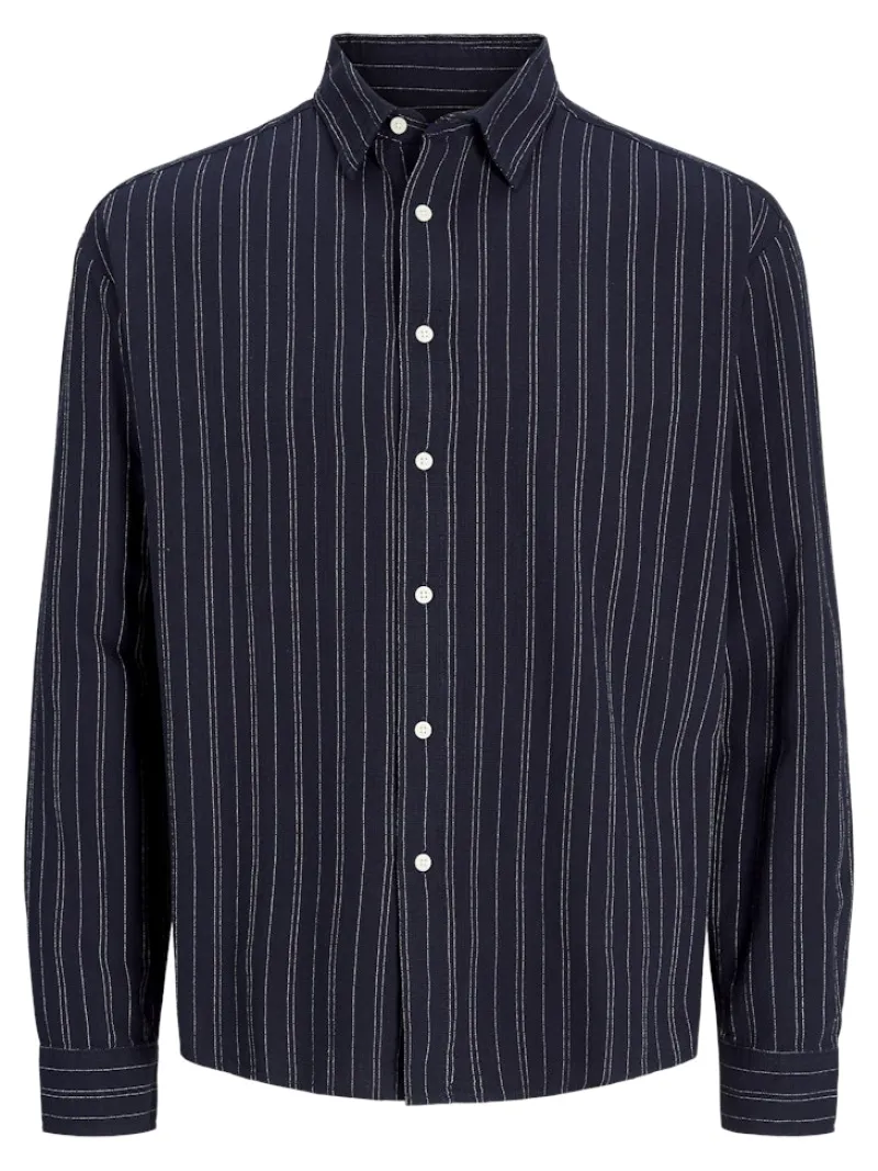 Jack & Jones Hemden*JORJAMES SPLIT STRIPE SHIRT LS Sky Captain