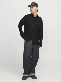 Jack & Jones Hemden*JORMARGATE OXFORD SHIRT LS BF LN Black