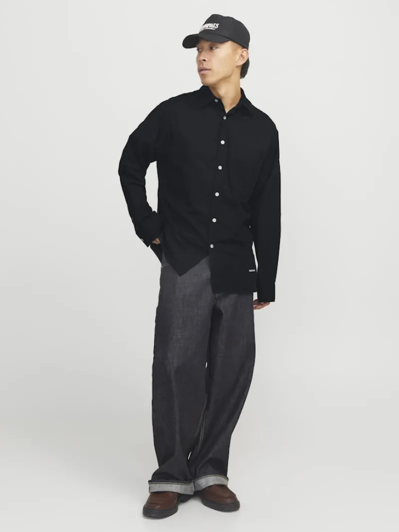 Jack & Jones Hemden*JORMARGATE OXFORD SHIRT LS BF LN Black