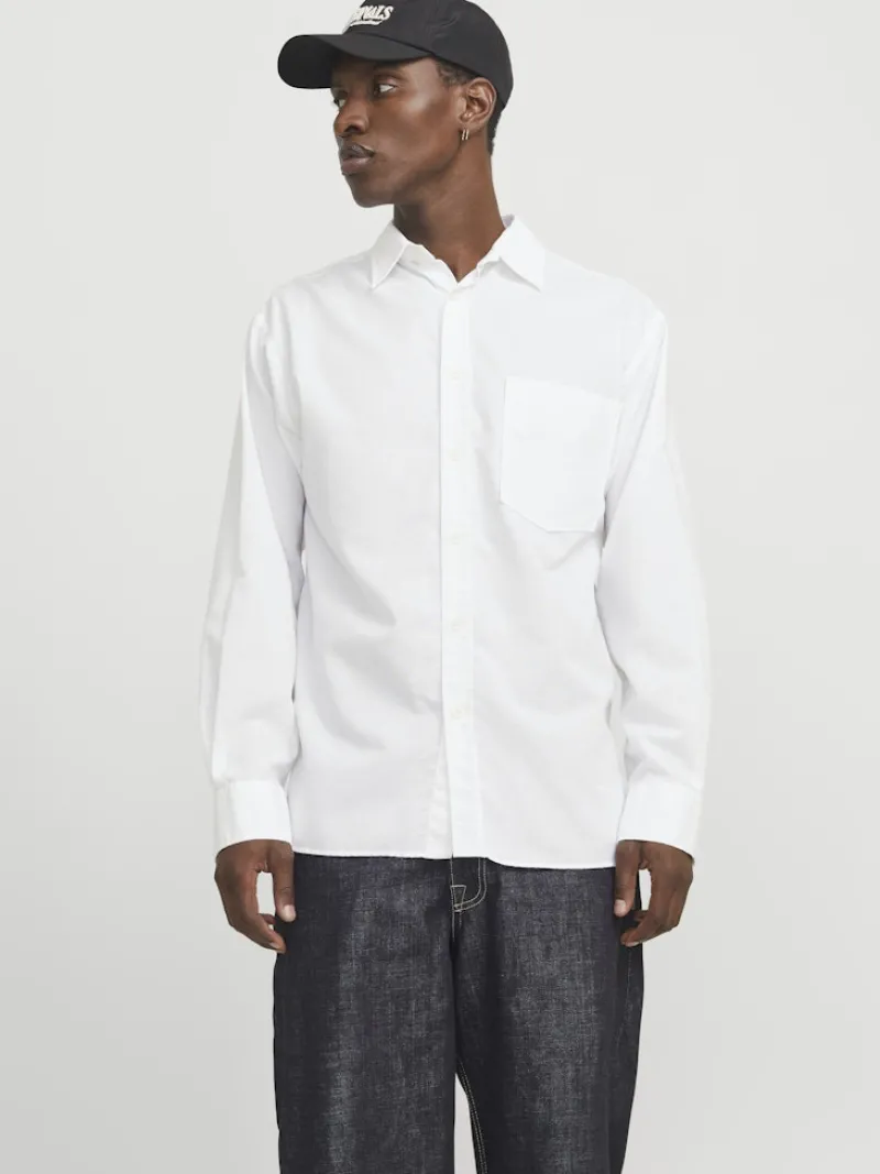 Jack & Jones Hemden*JORMARGATE OXFORD SHIRT LS BF LN white