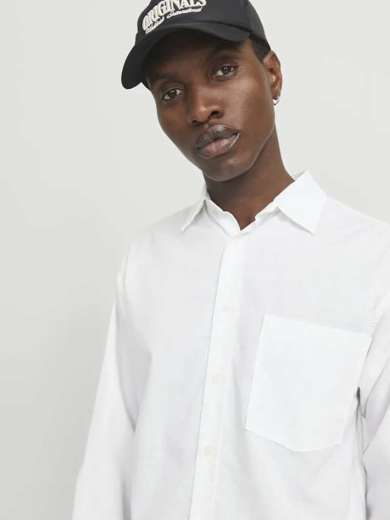 Jack & Jones Hemden*JORMARGATE OXFORD SHIRT LS BF LN white