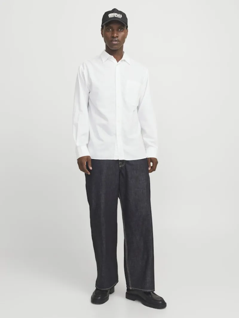 Jack & Jones Hemden*JORMARGATE OXFORD SHIRT LS BF LN white