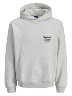 Jack & Jones Pullover & Sweatshirts*JORNORREBRO TYPO BACK SWEAT HOOD SN White Melange